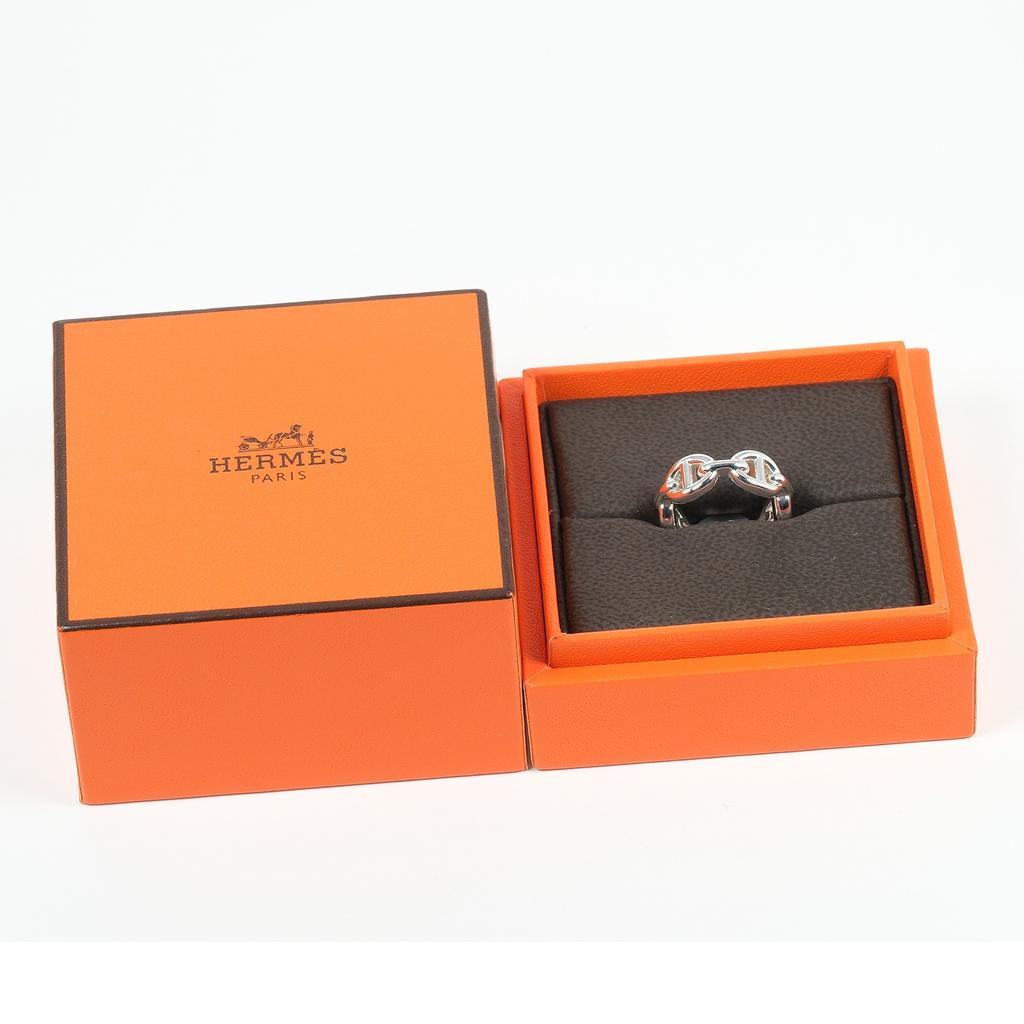 HERMES Chaine d'Ancre PM Ring Silver925 #4.5(US Size) 5.4g Women Used