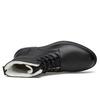 Fashion Men Winter Shoes Formal Dress Boots Black Motorcycle Boots Warm Oxford Ankle Men's Boots Genuine Leather High Quality Big Siz 50