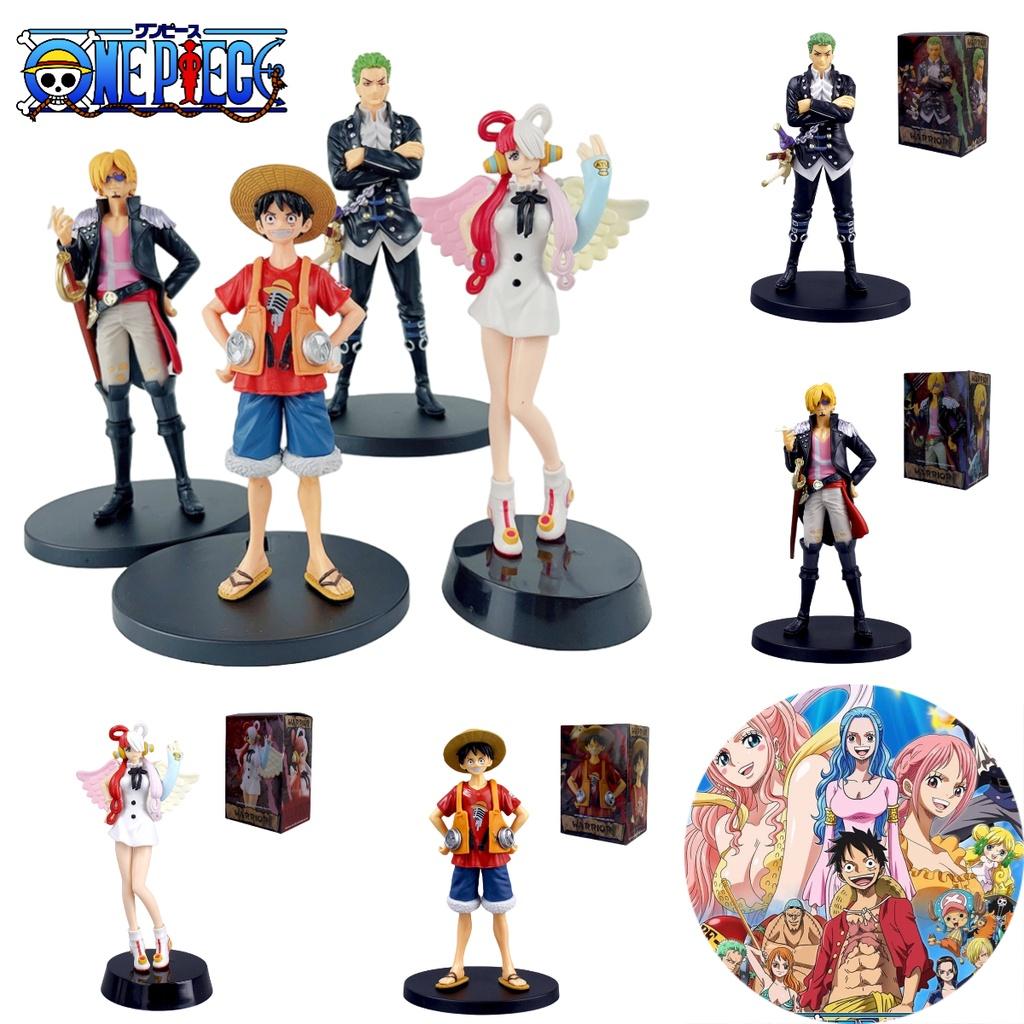 Limited Edition Red One Piece Movie Figures Monkey D. Luffy Roronoa Zoro Sanji And Usopp 18cm Pvc Toys