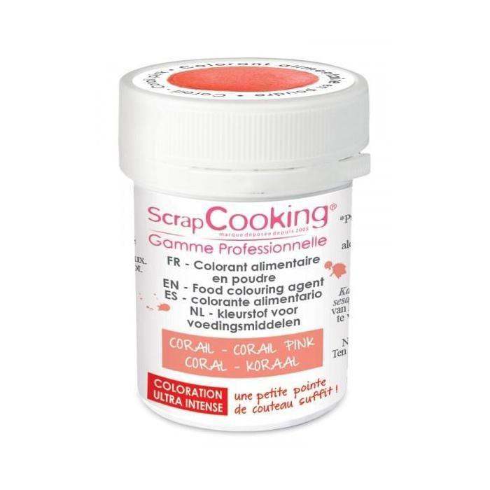 Colorant alimentaire en poudre corail 5 g