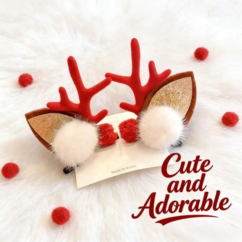 Festliche Rentiergeweih-Haarspangen - Verwandlungsfähiges Stirnband für Kinder & Erwachsene, Niedliches Weihnachts-Haaraccessoire & Foto-Requisite