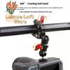 Camera Super Clamp with Double Ball Head - Aluminum Alloy Magic Arm for Monitor/Light/Mic Mounts, Multi-Position Photography Rig