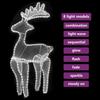 Reindeer Christmas Decoration with Mesh 306 LEDs 60 x 24 x 89 cm