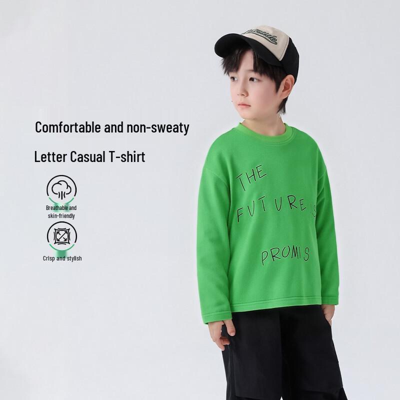 Boys  Cotton Blend Long Sleeve T-Shirt 130