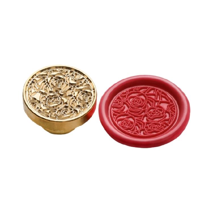 Flower Embossed Wax Seal Stamp Metal Sealing Stamp Head for Seal Envelope Valentines Card Wedding Invitation Wine Bottle