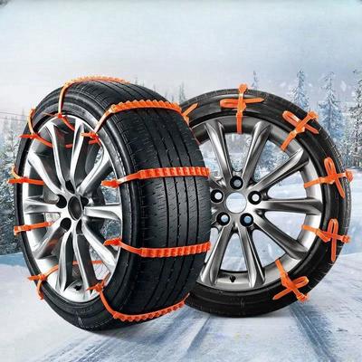 10/1 pçs Corrente de Pneu de Carro Corrente de Pneu de Nylon Universal SUV Caminhão Auto Pneu Roda Antiderrapante Corrente de Segurança Ajustável Neve para Seguro