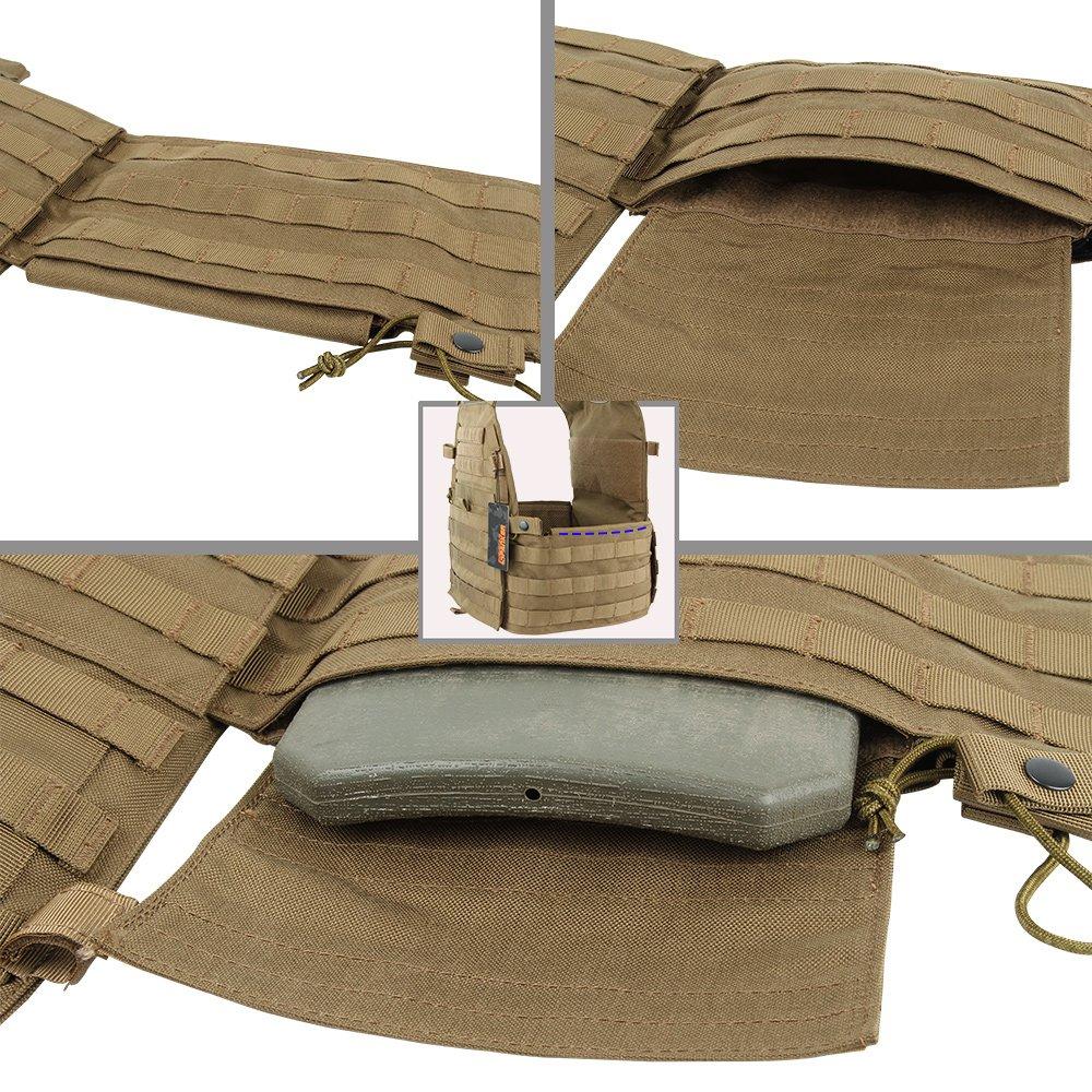 ELITE JPC Nylon Multicam Plate Carrier Vest Multicam Tactical Airsoft Pouch Plate Carrier [EXCELLENT SPANKER] - Lightweight, Vest, Armor, Included,