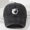 Men's and Women's Circle Fish Soft Top Baseball Caps Retro Fashion Outdoor Hats