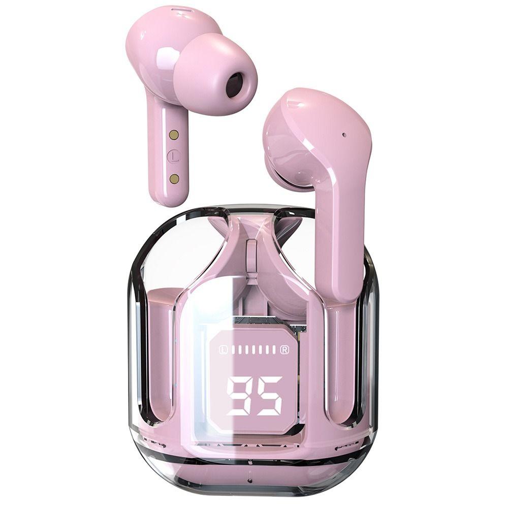 Transparent Wireless Earbuds with Charging Case Wireless Blue Tooth Earphones  Gaming