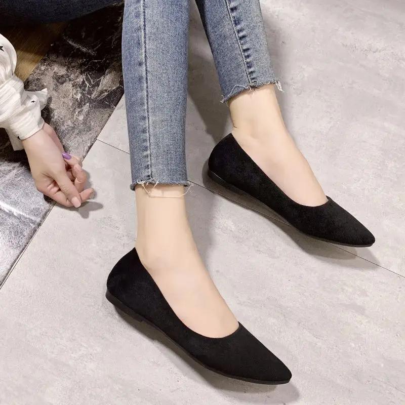 Fashion Wedding Bride Shoe Slip-on Women's Flat Shoes Pointed Toe Elegant Dress Beau Today Chic Point Comfortable Young Ladies Footwear