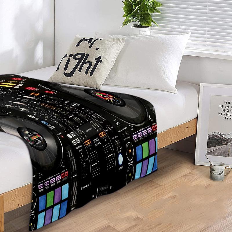 Dj Turntable Blanket Soft Comfortable All Seasons Perfect Sofa Office Naps Trips Birthday Gift Christmas Present