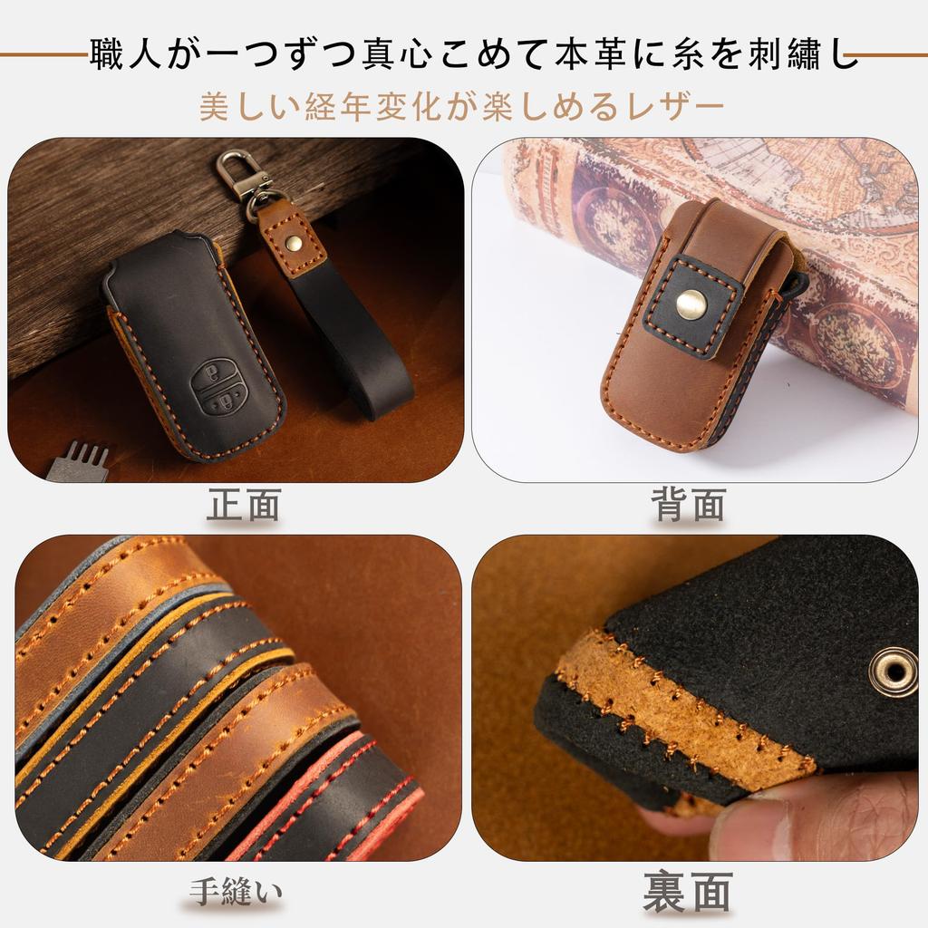 [PIMOHI] Prius Key Case 30 Series Genuine Leather Aqua Key