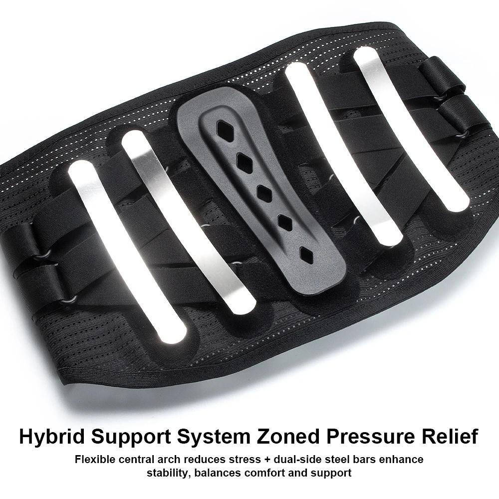 Back Brace with 8 Support Belts for Lower Back Pain Relief, Back Support Belt for Women & Men, Lower Back Support, Gray M чёрный