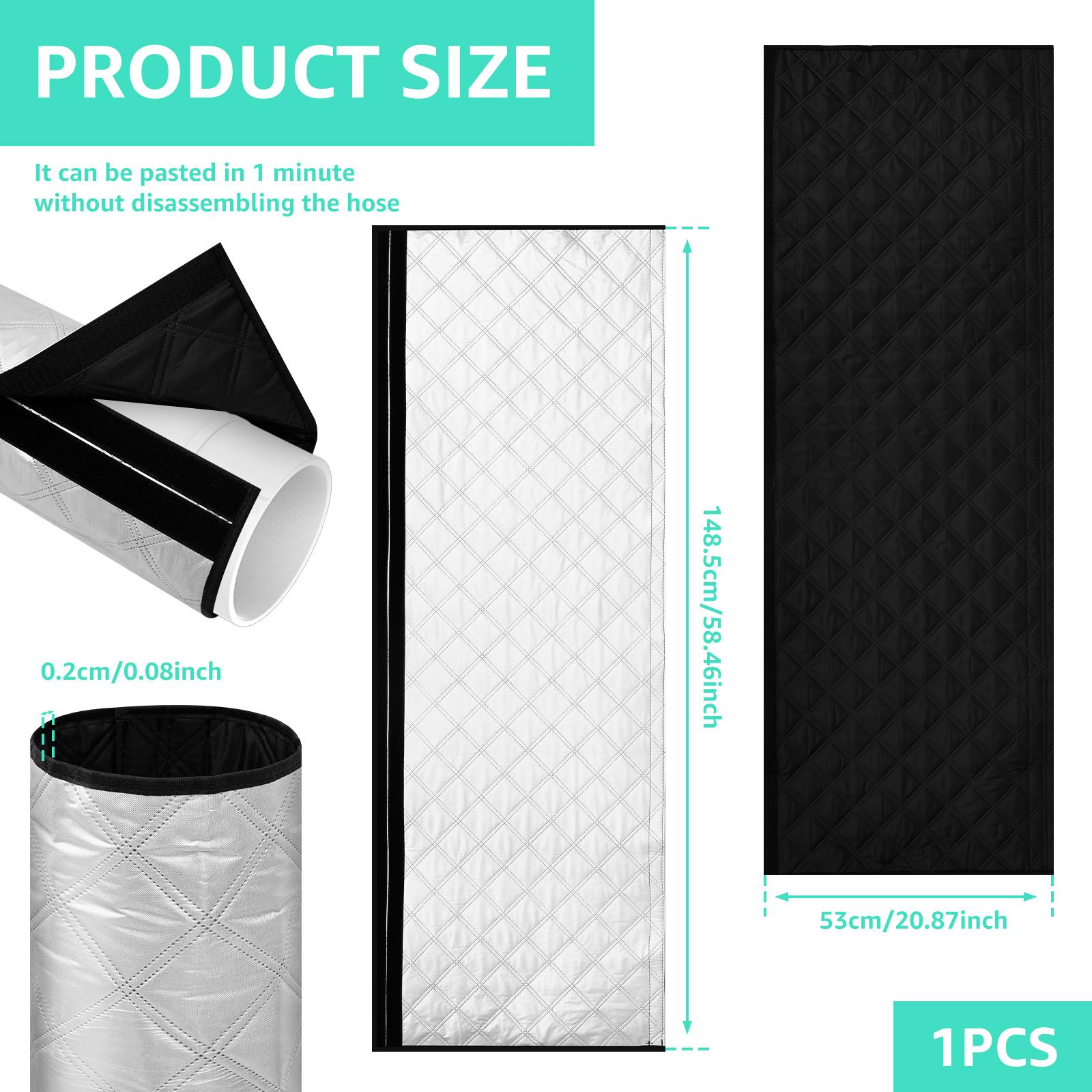 3 Layer Air Conditioner Hose Cover LightweightAC Insulated Hose Cover Wrap  Portable Air Conditioner Hoses Sleeve for 5.9  Diame 53cmx 148.5cm