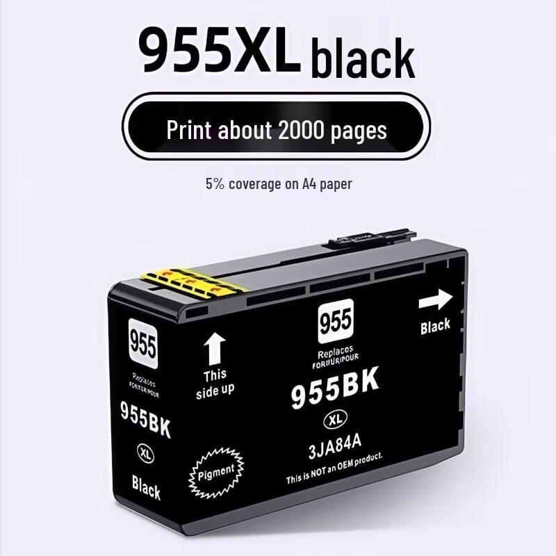 MB 955XL Black High-Capacity Ink Cartridge for HP Printers