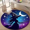 1pc Witch Moon Office Round Area Rug, Indoor Mat Suitable ForOffice, Under Office Chairs Bedroom Living Room Home Decor T160