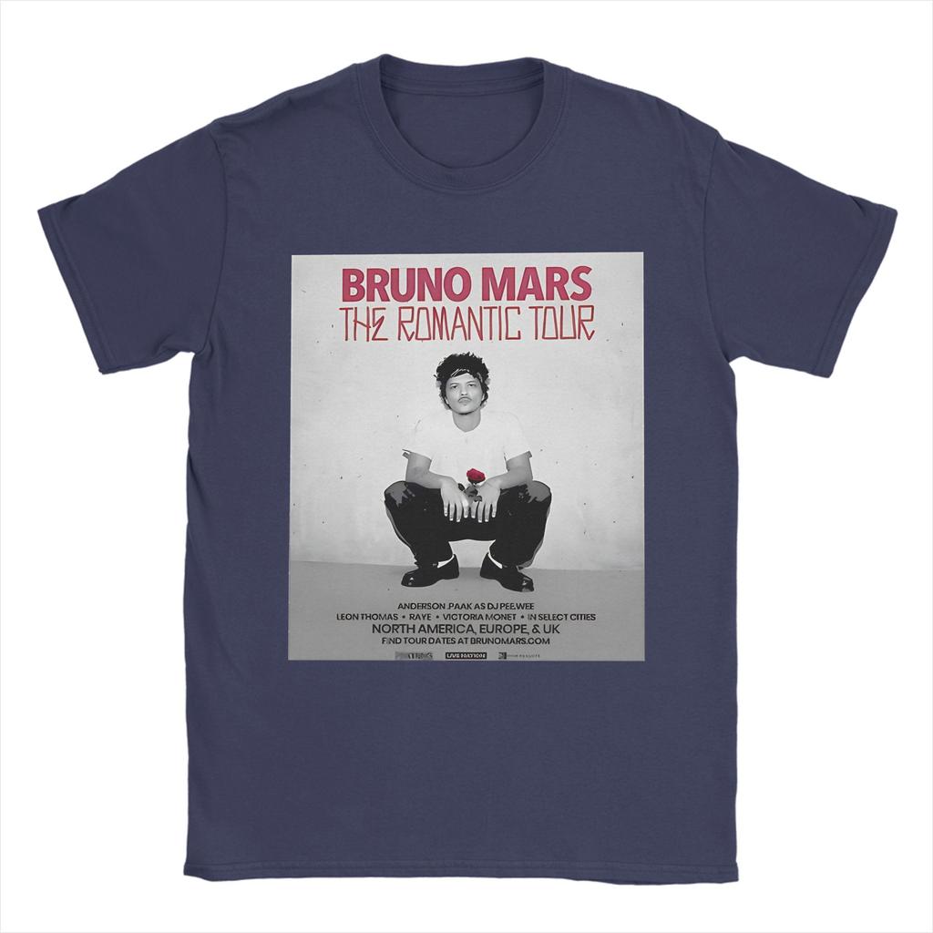 Bruno Mars The RoUnisextic Flower T Shirt Unisex Pure Cotton Novelty TShirts Crew Neck Tee Shirt Short Sleeve Tops Birthday Gift