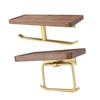Toilet Paper Holder with Shelf Aluminum Alloy Walnut Paper Holder Easy Installation Space Saving Tis