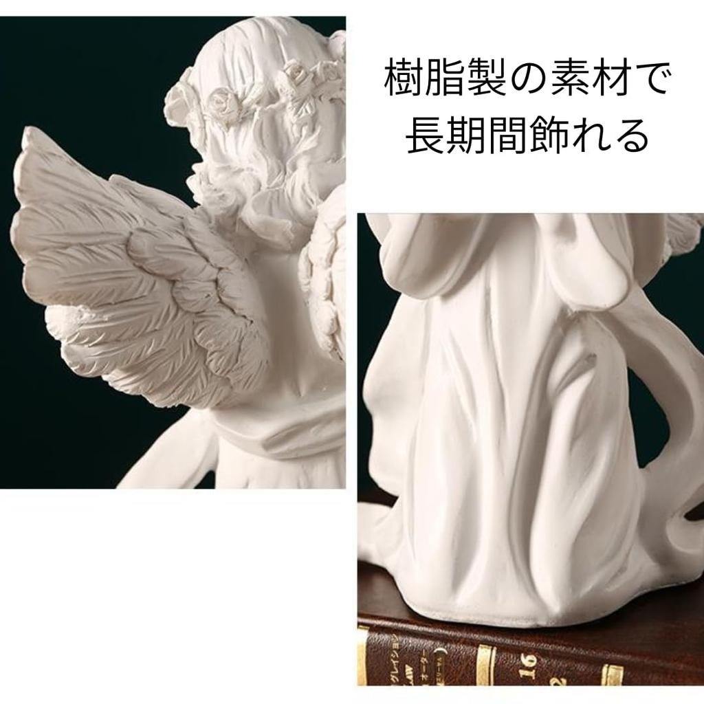 Praying Angel Statue, White, Large, Medium, and Small Resin Figurine, Peace Statue, Prayer Angel, Interior Decoration, Gardening, Crafts, Sculpture,