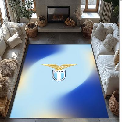 Lazio FC Soccer Football Pattern Soft Area Rug Non Slip Indoor Floor Carpet Sports Decor Mat for Bedroom
