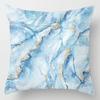 45x45cm Modern Geometric Cushion Cover Art Blue Marble Print Pillowcase Car Sofa Office Waist Throw  Home Decor