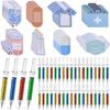 280 Pcs Syringe Pens Set, Including 40 Retractable Fun Nurse Pens & 240 Nurse Adhesive Notes, Novelty Ballpoint Pens, Pretend Party Favors, Nursing