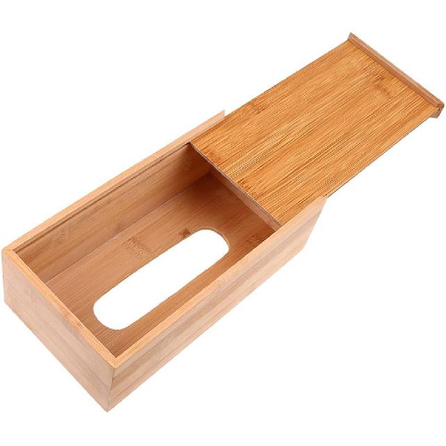 Bamboo Facial Tissue Box Holder/Cover for Kleenex Wooden Tissue Paper Boxes Holder Dispenser (Rectangular)
