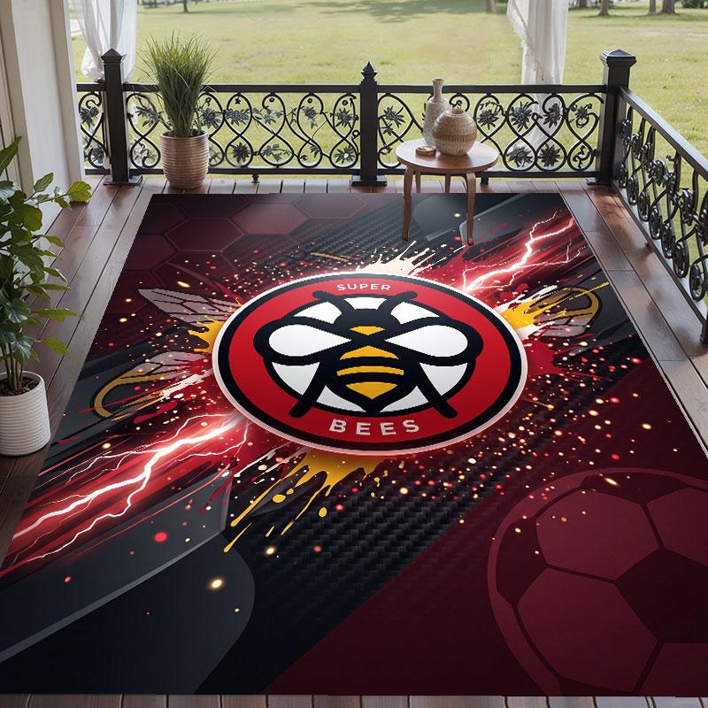 Soft Floor Carpet Brentford Football Pattern Area Rug Decorative Mat For Home Room Decoration