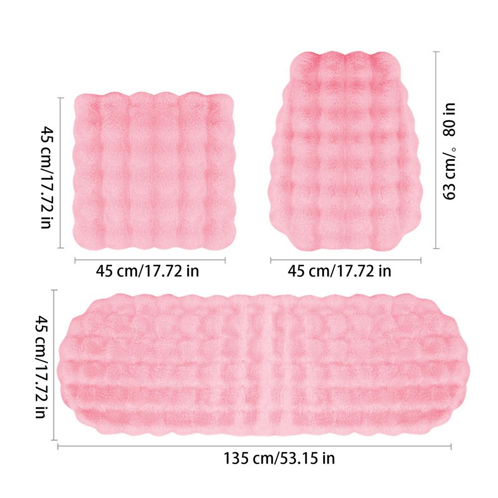 3 buc Puffys pernă auto set pernă scaun auto de iarnă îngroșată caldă pernă de pluș respirabil protector mat pad auto accesor