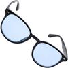 [FashionBerry] 3. Black X Light Blue UV-Cut Boston-Style Sunglasses, Unisex, Lightweight Frame, Round Glasses Style, Clear Lenses, UV Protection,