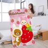 Cute Rilakkuma Bear Microfiber Printed Beach Towel Mountain Climbing Yoga Beach Swimming Running Absorbent Soft Towel