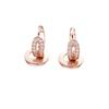 Purple Gold Pure Round Earrings Women'S Color Gold Classic Luxury Rose Gold Plated Ear Buckles