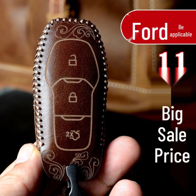 

Винтажный чехол для ключа из коровьей кожи для Ford Edge & Explorer 12-14