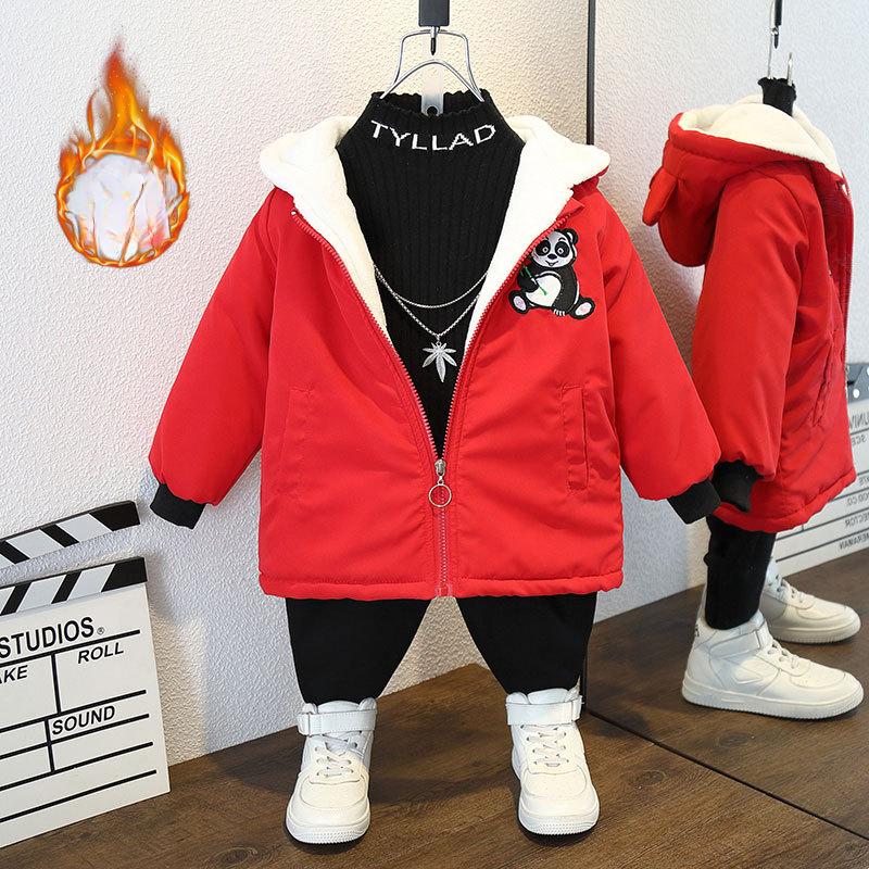 Girls' Casual Coat 2025 Autumn and Winter Children's Fleece Thickened Cotton-padded Coat