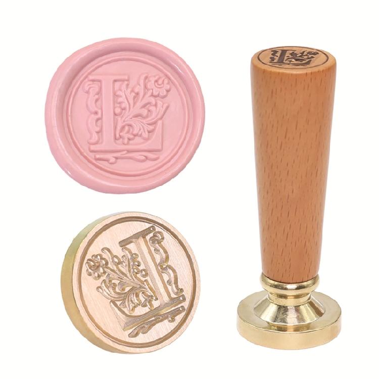 Brass Wax Seal Stamp Ergonomic Wood Handle for Personalizing Stationery and Card Making 1PC