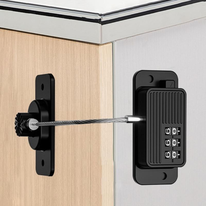 Home Window Lock Refrigerator Fridge Freezer Door Lock with 3 Digit Code Child Protections Password Lock Enduring