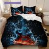 Guitar Pattern Bedding Quilt Set Quilt Cover Pillowcase Home Decoration Birthday Gift (1 * duvet cover + 2 * pillowcase, without core)