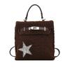 Winter Lamb Wool Backpack Women'S Niche Fashion Large-Capacity Briefcase High-End Versatile Women'S Bag