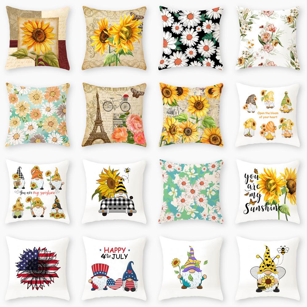 

Printed Pillowcase Home Sofa Decorative Cushion Cover Creative Printed Waist Pillowcase 45 * 45 super soft