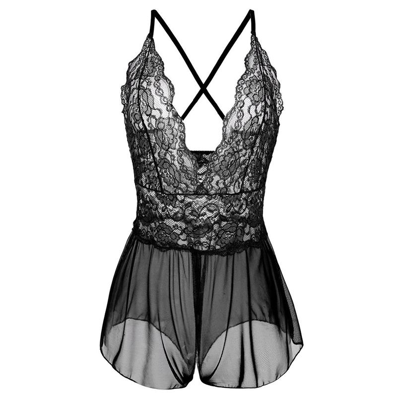 Sexy Erotische Offene Brust Offener Schritt Lenceria Mesh Spitze Unterwäsche Frauen Intime Dessous Schrittloser Body Sexy Kostüme