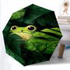 1pc Frog Leaves Automatic Open/Close Umbrella, Portable Folding Umbrella for Travel009