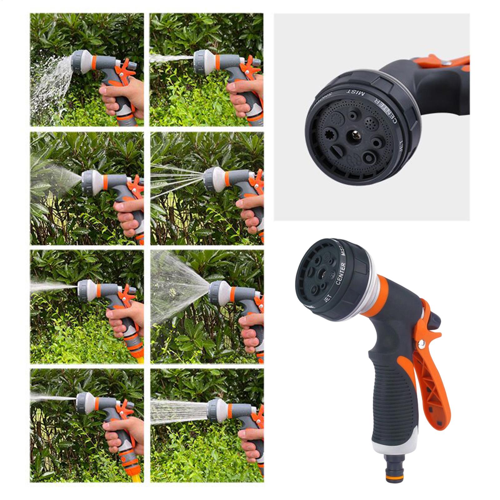 

Water Hose Nozzle Spray Nozzles For Garden Hose 8 Adjustable Spray Patterns High Pressure Irrigation Attachment Head For Car CN