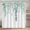 Floral Shower Curtains Garden Watercolour Flowers Plant Leaves Modern Minimalist Bath Curtain Polyester Fabric Bathroom Decor