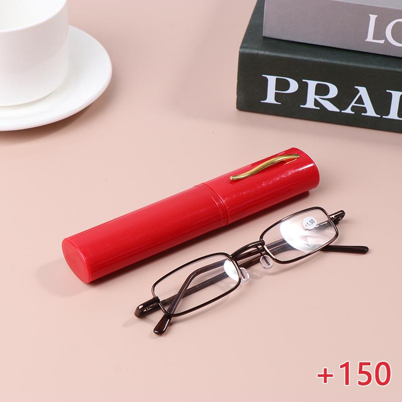 Элегантные портативные мини-очки для чтения с металлической оправой для ручек — фото 23