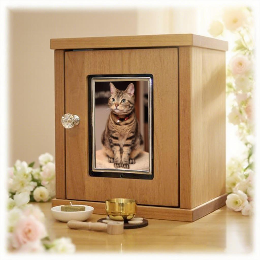 Set Mini Orin cu Clopoțel Podul Curcubeului și Covoraș cu Lăbuțe, Accesorii Altar Budist pentru Animale de Companie, Sunet Liniștitor, Perfect pentru Păstrarea Altarului Animalului de Companie, Câine sau Pisică