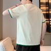 Men Contrast Trim Fake Two Piece Short Sleeve T Shirt Casual Loose Fit Summer Top