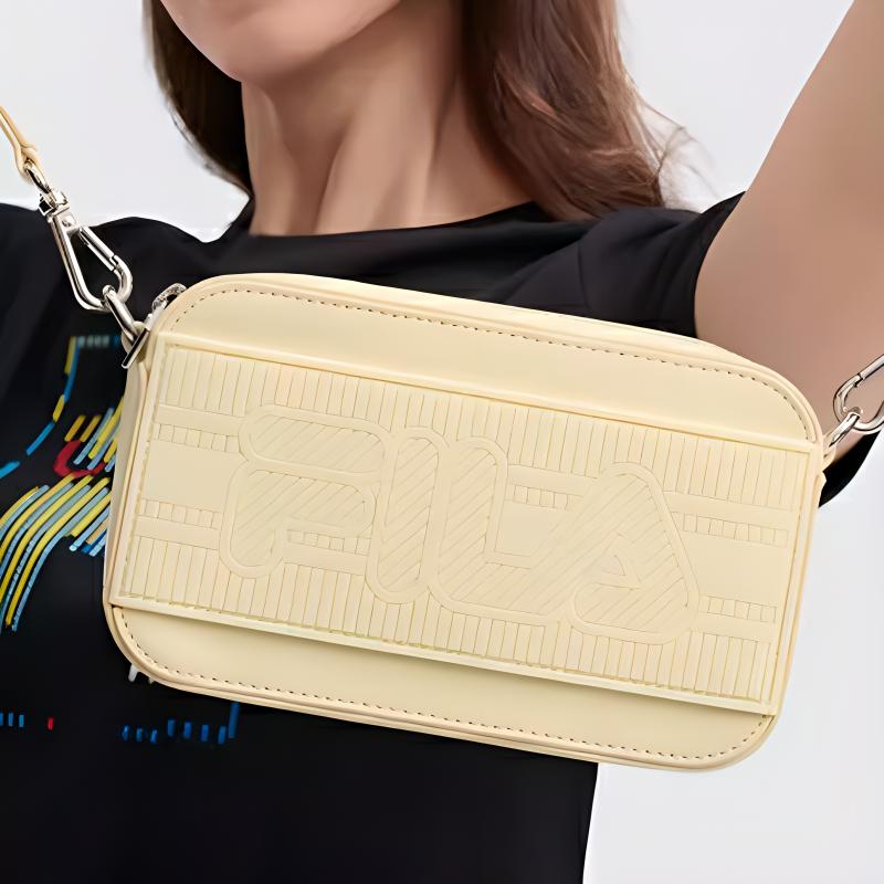 New FILA Silicone Shoulder Bag Crossbody Bag Extra Small Women's Apricot Light Yellow F13W438166FYE