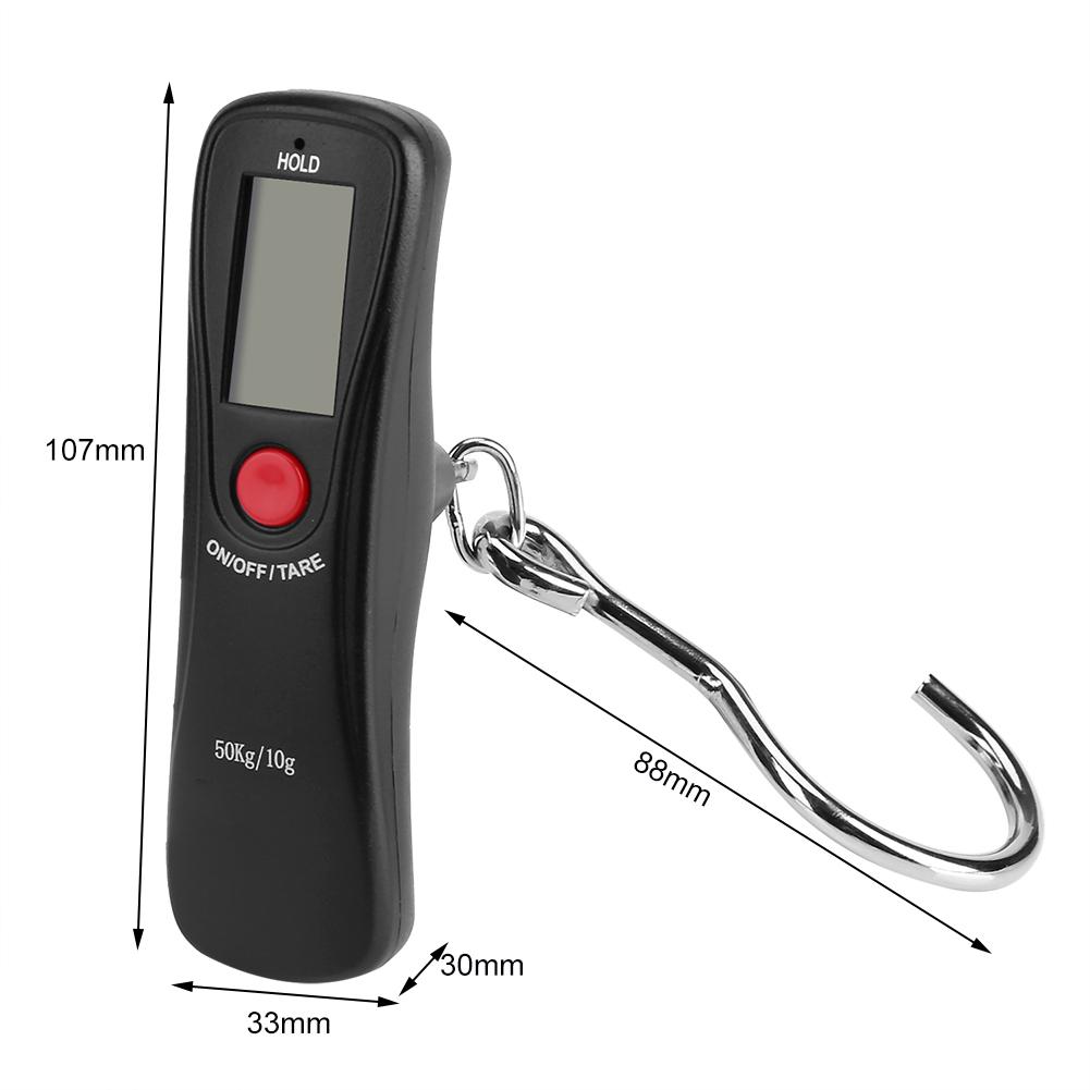 WEIHENG 50kg/10g Digital LCD Display Luggage Scale Electronic Handheld Travel Weighing Scales