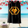 Kühles geometrisches Wolfsdesign Druck Strandtuch, schnell trocknend, geeignet für Reisen, Outdoor-Sportarten, Joggen, den Strand und Schwimmen, Geschenk