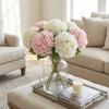 Green Leaf Simulation Colorful Hydrangea Real Touch Fake Flower  Home Living Room Decor